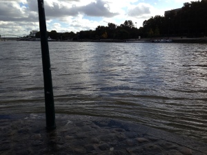 Water rising in the Seine